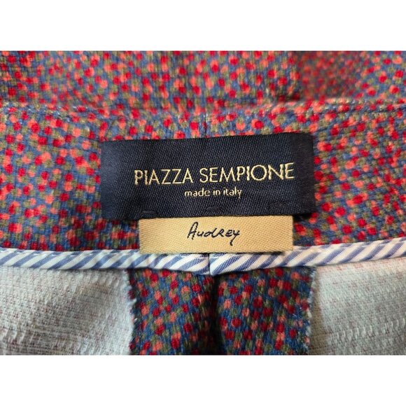 Piazza Sempione Audrey Pants Womens Multicolor Patterned Size 8 Made In Italy - Picture 5 of 7